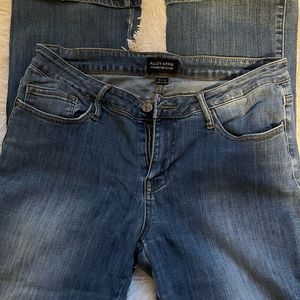 Women’s boot cut jeans.